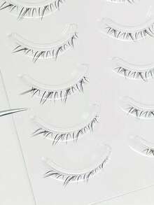 10 szt./zestaw sztucznych rzęs Midsummer Night, niewidoczne, naturalne rzęsy bez makijażu, niezbędne na co dzień dla puszystych dziewczyn (losowa dolna karta)