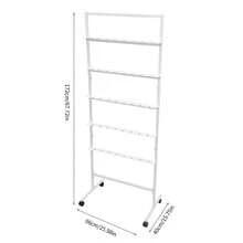 5-Tier Champagne Glass Holder, Steel Champagne Flutes Display Stand, Champagne Wine Glass Holder With Swivel Casters, Champagne Wall Holder For Party, Metal Flutes Display Stand Hold 40 Glasses For Wedding Party Get-Togethers Ceremony Festival Holiday - 白色 - 查看 11