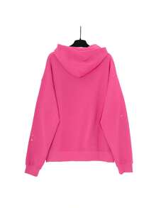 Hoodie Spider Sweater Printed Hoodie Valentine Outfits For Women,Printed On The Back Of The Large Board,Single-Layer Fleece, Casual And Comfortable Velvet Street Wind Long-Sleeved Hooded Sweater, Autumn And Winter Sports Top Hoodies. - Màu Hồng Tươi - Xem 2