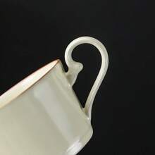 yuanhetang Juego de taza y platillo de café de cerámica de alta gama, taza de café de cerámica estilo nórdico Ru Kiln, taza de té de cerámica premium, caja de regalo para inauguración de casa, se puede imprimir logo, taza de alta gama