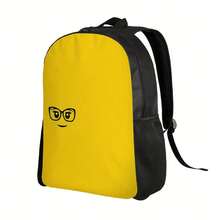 1pc Brick Face Cat Eye Glasses Design Backpack - Lightweight, Adjustable Straps, Zipper Closure, Machine Washable - Ideal For Office, School, And Gifts, Casual Daypack|Playful Design|Sturdy Construction, Cat Backpack, For Teenager - 彩色 - 查看 10