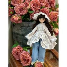 1个30厘米娃娃，6关节BJD娃娃，娃娃服装套装（含娃娃），休闲连衣裙，可更换配件 - 生日礼物、复活节礼物、万圣节礼物、圣诞节礼物，完美礼物