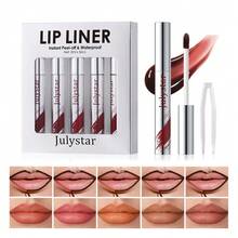 Julystar 5pcs Matte Tear-Off Lipsticks Portable Set, Innovative Matte Tear-Off Technology, One-Tear Makeup Application - Multicolor - View 5
