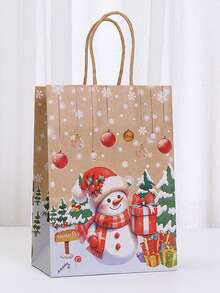4/12/18/30 buc Pungi de cadouri din hârtie kraft de Crăciun, Ambalaj cadouri de Crăciun, Pungi de cadouri pentru petrecere de Crăciun, Ambalaje cadouri de Crăciun, Pungi tote de Crăciun, Decorațiuni de Crăciun, Pungi de cumpărături de Crăciun. Pungi de ambalare cadouri de Crăciun, Pungi de hârtie kraft, Pungi de cumpărături pentru mall, Moș Crăciun, Brad de Crăciun, Reni, Fulg de zăpadă, Pungi de hârtie kraft imprimate cu elemente de Crăciun cu omuleț de turtă dulce, Crăciun 2026