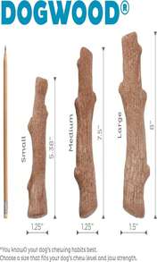 Outward Hound Dogwood Wood Durable Dog Chew Toys, Real Wood &Amp; Calming Hemp, 2-Pack, Medium - MàuA - Xem 7