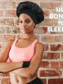 1/2pcs Silk Bonnet For Sleeping, Satin Hair Bonnets, Soft Elastic Band Silk Sleep Cap, Silk Hair Wrap For Curly Hair Fall Decor,Holiday Home Bathroom Decor Back To SchoolHair Bonnet Shower Towels For Beaty Salon, Hotel Sports,Home Essentials, Towel, Skin Care