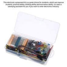 Electronic Components Kit 830 Connect Points Breadboard Cable Resistor Applicable For UNO R3 | Perfect STEM Gift For Students, Makers & Engineers - Christmas, Birthday & Graduation Idea - Multicolor - View 6