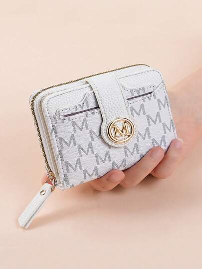 New Arrival Litchi Texture Letter Design Wallet Multiple Card Slots Short Style Small Purse Thickened Korean Fashion Women Handbag Vintage Mini Coin Pouch For Women Wallet Mini Wallet Purse Wallet Small Wallet Cute Wallet