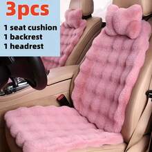 3pcs Plush Car Seat Cushion Set, Warm Fuzzy Seat Covers For Winter - 均碼 - 查看 16