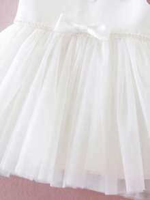 Baby Girls' White Christening Dress, Wedding Flower Girl Dress, Infant 0-2 Years - White - View 5