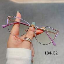 1pc Of Stylish Glasses - Unisex, Suitable For Everyday Wear And Photography, An Ideal Gift Choice, Decorative Eyewear - 藍色 - 查看 7