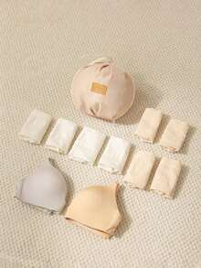 1 Honey Girl Style Bra Organizer Bag, Lightweight, Portable, Multi-Compartment Design For Efficient Storage Of Bras And Underwear, Handheld & Hanging Option, Perfect For Travel And Home Organization, Travel Organizer, Beige Organizer Bag, Zipper Closure, Bra Storage Organizer, Bra Organizer Bag Bag For School School Accessories School Stuff