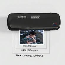 4-In-1 Laminator Machine For A4/A5/A6 Documents & Photos - Fast 3-Minute Heat & Seal Technology | Home Office, School & Teacher Use | Compact Design - US A Type Plug(110-127V) - View 2