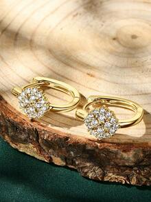 XUJIA 1 par de brincos de argola de moissanite elegantes e luxuosos para mulheres, em prata esterlina 925, redondos, de 1,8 mm e 1,4 mm, perfeitos para aniversários, dia dos namorados, noivado, casamento, joias, presentes