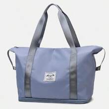 1pc Large Capacity Sport Gym Bag, Travel Duffel Bag For Daily Training Fitness Yoga Outdoor Workout Weekender Overnight, Extensible With Wet Pocket School College Tote Bag