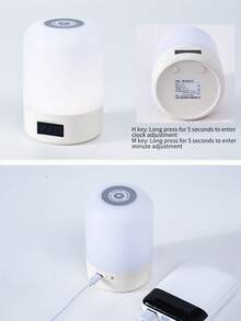 1pc LED Touch Sensor Lamp, Rechargeable Desk Light, Outdoor Table Lamp, Bedside Night Light, Touch Activated, Eye-Caring Sleep Light - 白色 - 查看 9