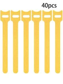 电缆线整理扎带、钩环扎带，适用于家用数据线存储和园艺扎带 - 黑色 - 查看 13