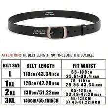 1pc Plus Size Women's Casual Waist Belt, Classic Silver Buckle Waistband Suitable For Daily Casual, College, Work Commute, Back To School Season, L To 3XL, Ideal Gift - E - 查看 6