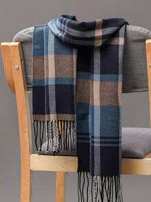 Classic Plaid Scarf, Versatile Autumn/Winter Unisex Gift, High-End Fashion Double-Sided, Warm, Neck Warmer, Blanket - Multicolor - View 7