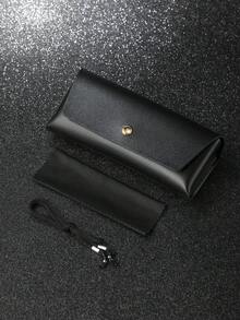 1 pieza Gafas con montura negra de estilo clásico, casual y elegante, diseño minimalista de moda, adecuado para todas las estaciones - Multicolor - Ver 10