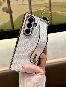 Glitter Wristband Ring Holder, Fashionable & Elegant, Popular With Invisible Stand, Foldable Phone Case Compatible With Samsung Galaxy Z Fold 7, Galaxy Z Fold 6, Galaxy Z Fold 5, Phone Protective Cover, Smartphone Case, Pink, Blue, Champagne - Multicolor - View 13