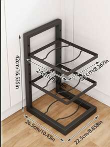 1 Stück Regal für Unterschrank, mehrstufiges bodenstehendes Aufbewahrungsregal, in der Höhe verstellbarer Küchenregal-Halter