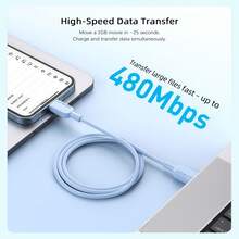 anker A81E USB-C Fast Charging Cable, High Strength Material, Bend Certified, Compatible With Laptops, Tablets, Phones, Stable And Fast Charging For Daily Needs - Purple - View 6