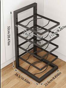 1 Stück Regal für Unterschrank, mehrstufiges bodenstehendes Aufbewahrungsregal, in der Höhe verstellbarer Küchenregal-Halter