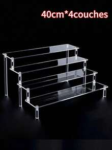1pc Acrylic Valentine's Day Party Dessert Display Stand, Cake Display Stand, Blind Box Model Stand, Transparent Stair Stand, Storage Rack, Doll Jewelry Display Storage Rack - Multicolor - View 14