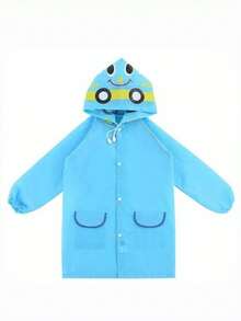 Cartoon Rain Poncho For Kids - Waterproof Infant Raincoat, 90-130cm Length,5-7Ages