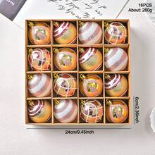 16 قطعة زينة كرات عيد الميلاد لشجرة عيد الميلاد، كرات زينة لا تنكسر معلقة على شجرة عيد الميلاد، كرات بلاستيكية بالجملة لزينة شجرة العطلات، مع سلسلة معلقة، مناسبة لشجرة عيد الميلاد وحفلات عيد الميلاد وديكور المنزل، (أحمر - ذهبي وردي - أبيض)