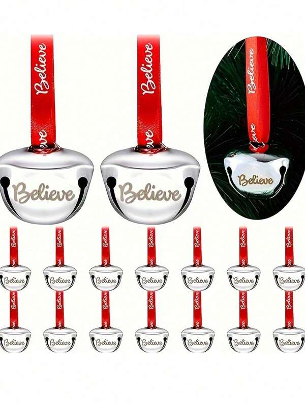 1/5pcs Christmas Bell, Bells Decorative Hanging Ornaments, Christmas Bell Bedroom Decor, Christmas Tree Ornaments For Xmas Decor, Home Decor Mini Stuff, Party Favours, Garden Decor, Birthday Decorations, Living Room Decor, Christmas Decorations, Christmas Gifts Winter