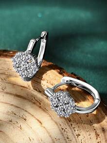 XUJIA 1 par de brincos de argola de moissanite elegantes e luxuosos para mulheres, em prata esterlina 925, redondos, de 1,8 mm e 1,4 mm, perfeitos para aniversários, dia dos namorados, noivado, casamento, joias, presentes