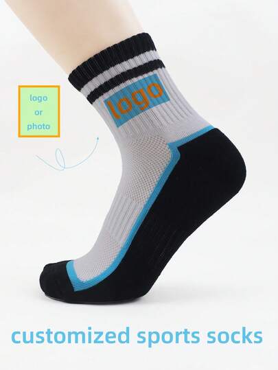 1 Paar personalisierte Gesichtsdesign Unisex Knöchelsocken, personalisierte Socken mit Foto & Text Logo, interessante individuelle Portrait Socken für Herren & Damen, geeignet für den täglichen Gebrauch, Feiertage, Geburtstage, Paar- & Hochzeitsgeschenke