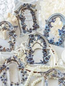 10 buc. colaj în relief cu imprimeu din lemn, serie romantică, autocolante decorative decupate, pentru scrapbooking