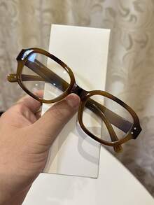 1pc Women's Casual Retro Square Black Flat Glasses, Suitable For Daily Wear And Street Photography - Multicolor - View 3