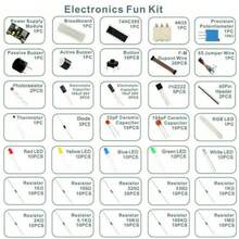 Electronic Components Kit 830 Connect Points Breadboard Cable Resistor Applicable For UNO R3 | Perfect STEM Gift For Students, Makers & Engineers - Christmas, Birthday & Graduation Idea - Multicolor - View 5