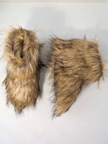 儿童雪地靴，厚底保暖内衬踝靴，适合幼儿/小孩，男女通用