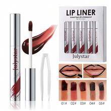 Julystar 5pcs Matte Tear-Off Lipsticks Portable Set, Innovative Matte Tear-Off Technology, One-Tear Makeup Application - Multicolor - View 4