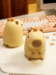 Cute Capybara Night Light, Buffalo Night Light, Soft LED Light. Toggle Switch, Novelty Animal Night Light, Suitable For Desktop, Dorm, Bedroom, Homecoming Decoration, Birthday And Christmas Gift, Ornament, Sleeping Companion