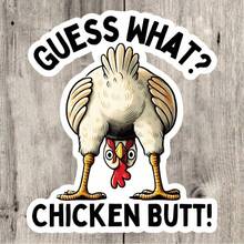 1/3 piezas ¡Qué trasero de pollo! Pegatinas de vinilo de dibujos animados - Resistentes al agua y autoadhesivas, perfectas para autos, portátiles, teléfonos y ventanas - Duraderas y fáciles de aplicar