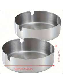 Customized Stainless Steel Ashtray, Can Be Engraved With Name, Phone Number, Company Name - Promotional Gift, Portable Silver Ashtray, Suitable For Bars, Graduation Ceremonies, Party Favors, Creative Gifts And Promotional Customization, Ideal Gift For Dad, Grandpa, Husband, Father, Boyfriend - Multicolor - View 5