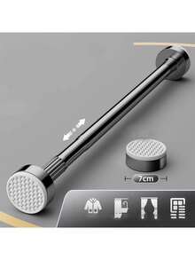 1pc Stainless Steel Retractable Clothes Drying Rack, Suitable For Balcony, Bathroom, Bedroom, No Drilling Required - Multicolor - View 11