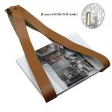 French Style Magazine Storage Bag, Sun Hat Hanger, Wall-Mounted Newspaper Rack, Minimalist Bookshelf For Wall Office Organization & Home Decor, Storage With Mail Hooks, Aesthetic Room Decoration – Includes No-Drill Hooks