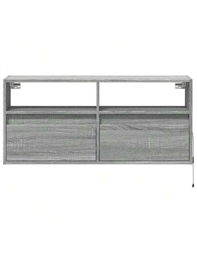 VidaXL TV Wand Unit LED Lighting 100x31x45 Cm Grijs Sonoma view 6