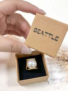 1pc European & American Exaggerated Personalized Y Shaped Unique Design Stainless Steel Ring - Multicolor - View 6