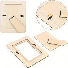 10pcs Unfinished Wooden Photo Frames, 6 Inch, DIY Craft Project, Can Be Placed Horizontally Or Vertically, Art Supplies, Suitable For Party Gifts, Classroom Crafts, Adult Crafts, Valentine's Day Gifts, Diamond Painting Accessories, Frame Decor, Personalized Gifts, Wedding Decor, Room Decor, Bedroom Accessories, New Year Gifts, Office Desk Accessories, New Year Decor, Couple Decor, Anniversary Souvenirs