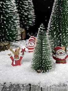 300g Christmas Decoration Snowflakes, Fake Snow Powder And Artificial Snow - Ideal For Holiday Scene Decoration, Theme Party Decor And Christmas Decoration. Can Be Used As Christmas Gift, Christmas Ornament, Home Decor, Party Decoration, Room Decor, Winter Christmas Decoration, Home Christmas Gift, Christmas Decoration - White - View 5