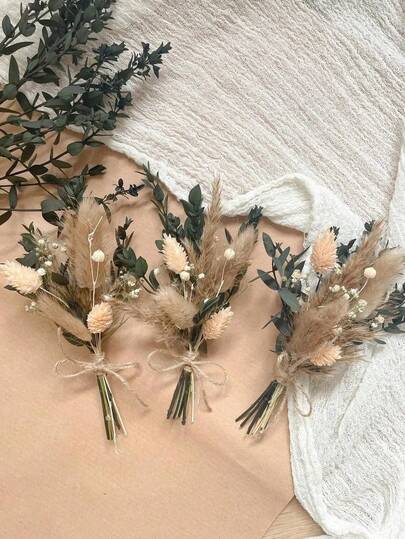 1/2/6/12pcs Boho Set Mini Dried Flower Bouquets | Small Bottle Arrangements | Table Decorations | Letter Box Gift