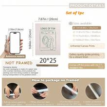 1pc, Canvas Wall Art, Framed Wall Decoration, Fun Posters, Fun Laundry Prints, Laundry Room Decoration, Cute Quote Prints, Minimalist Wall Art, Self-Service Laundry Posters, Green Laundry Prints, Bathroom Decoration, Home